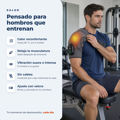 Ventajas del masajeador Kalor: 3 niveles de calor, 3 de vibración y sin cables